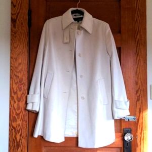Jones New York Wool/Angora Off White Coat